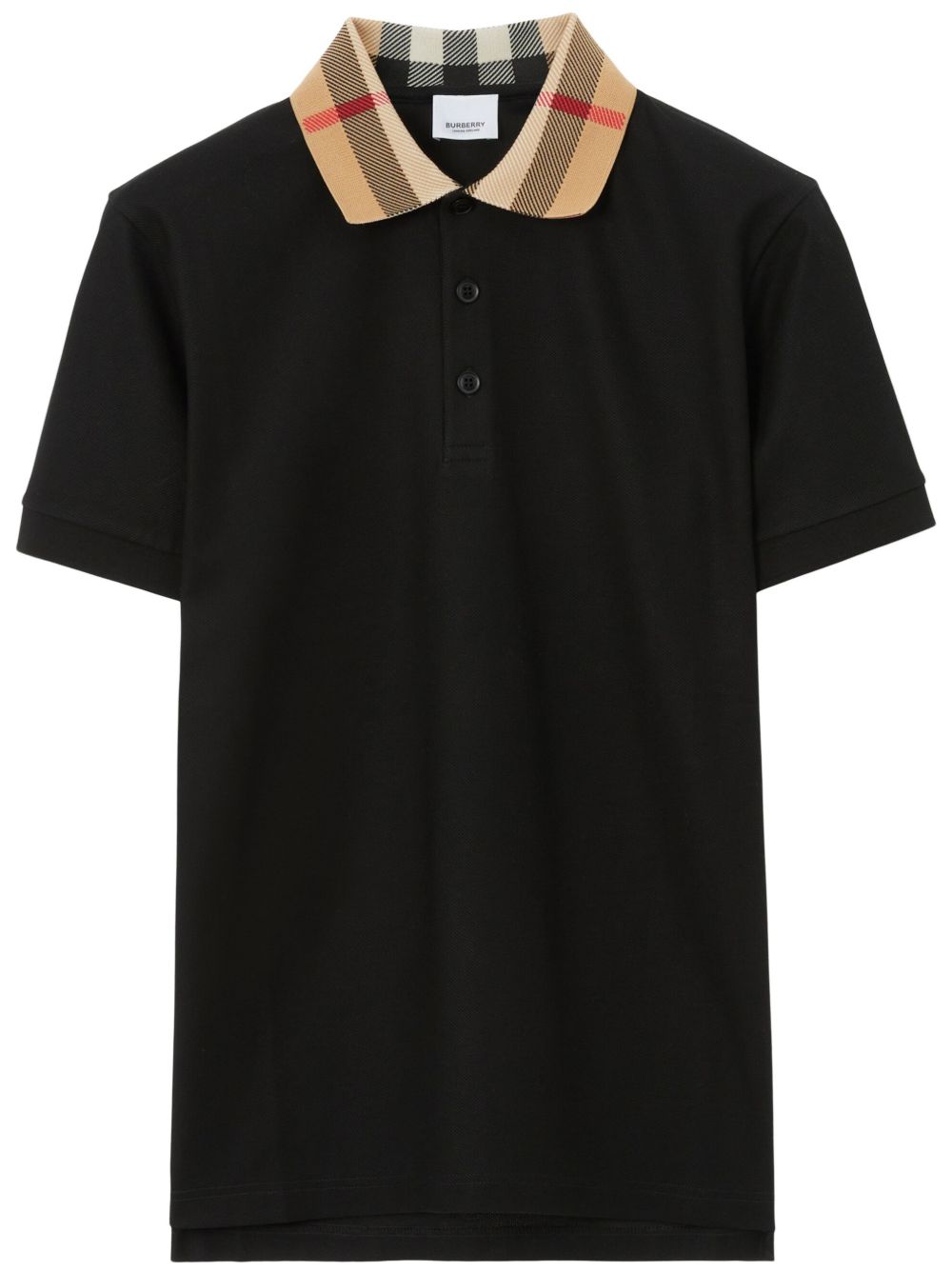 Burberry Men Check Collar Cotton Polo Shirt BURBERRY