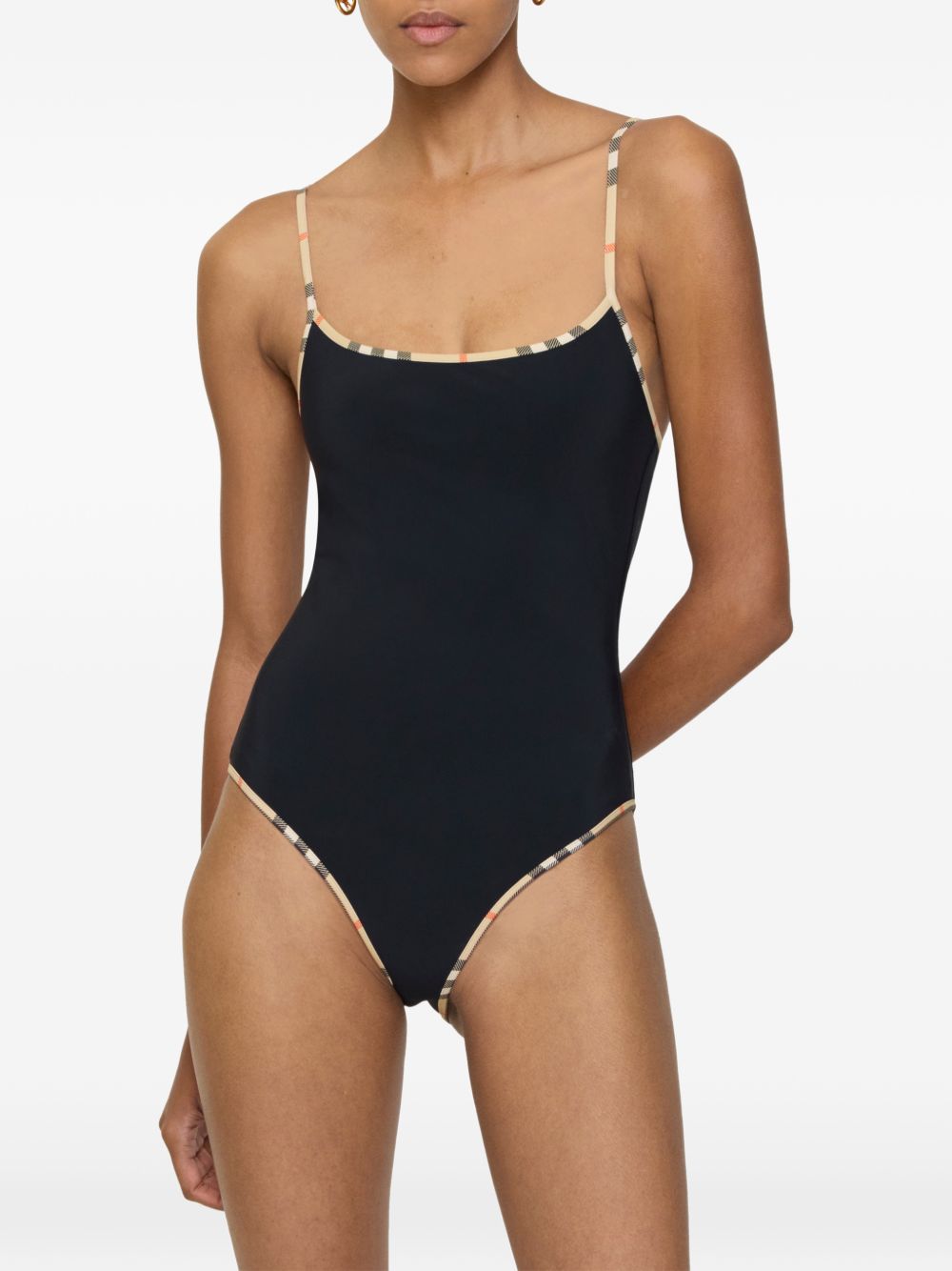 Burberry Women Check Detail Swimsuit