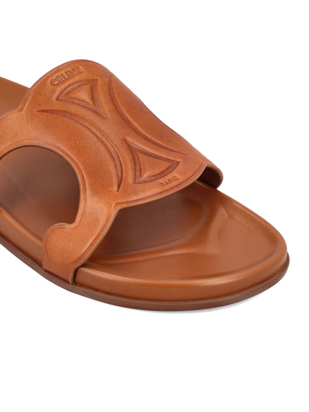 Celine Women Triomphe Leather Slides CELINE