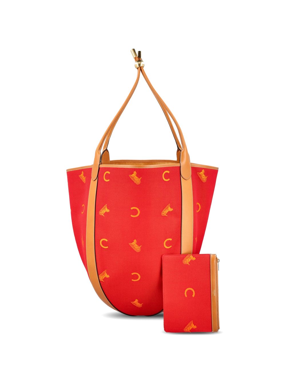 Celine Women Drop Large Jacquard Bucket Bag CELINE
