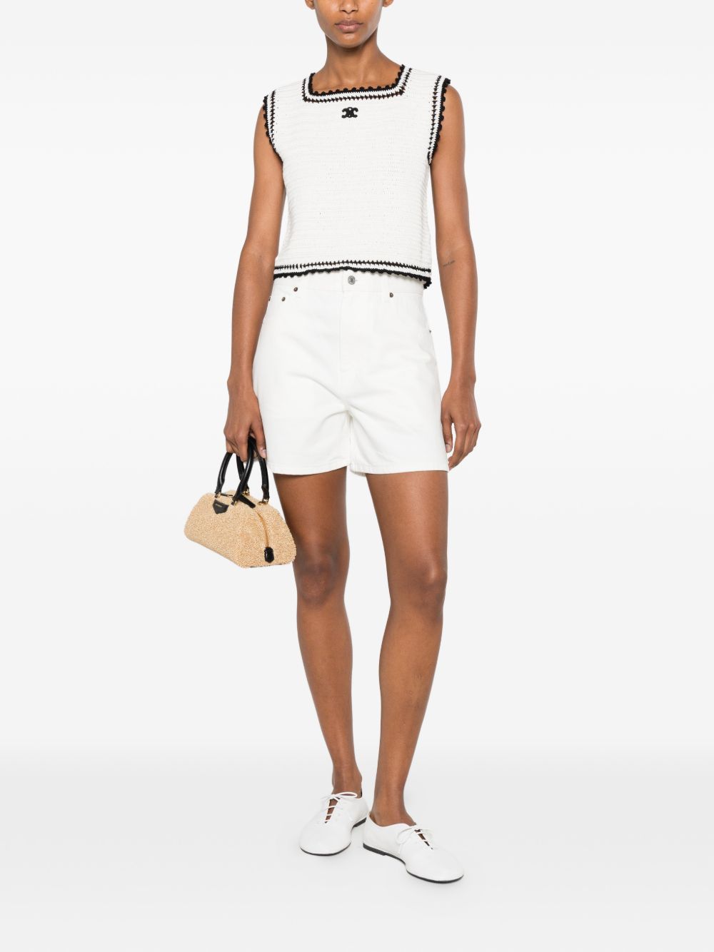 Celine Women Denim Cotton Shorts