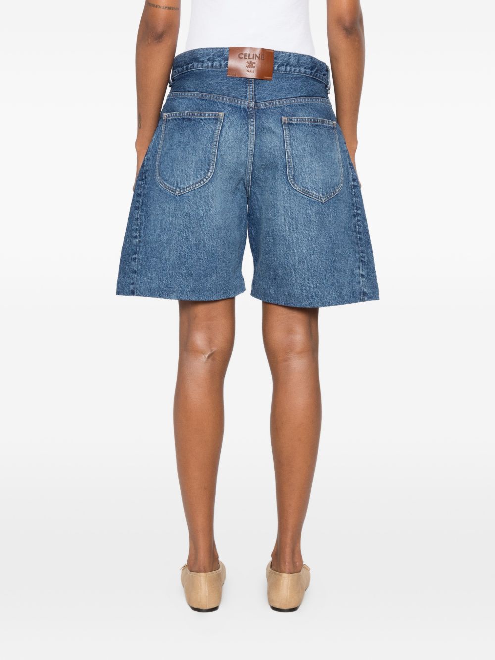 Celine Women Denim Cotton Shorts