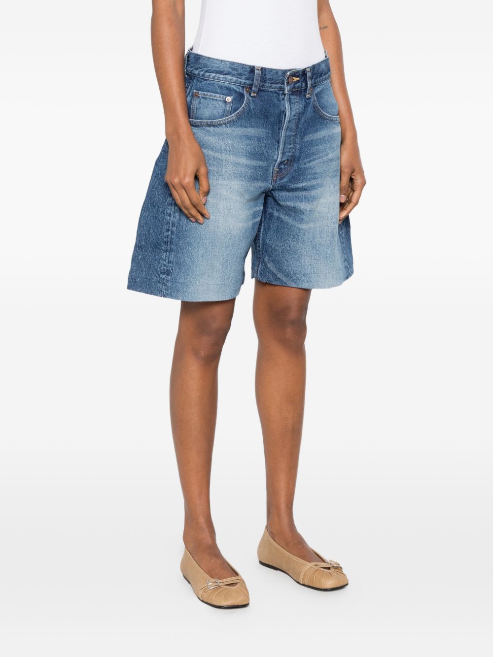 Celine Women Denim Cotton Shorts