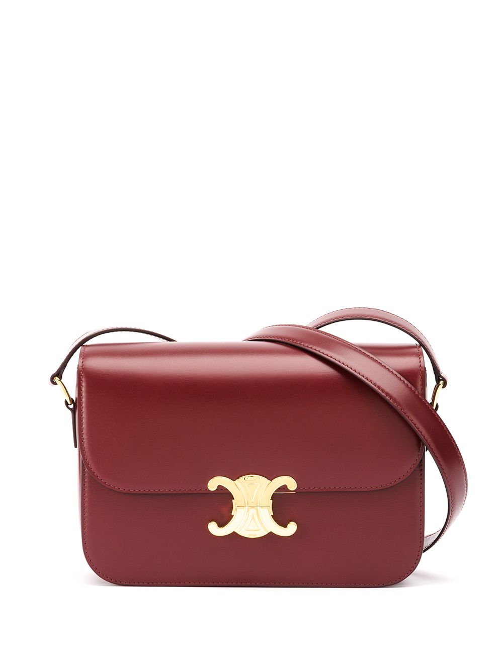 Celine Women Classique Triomphe Leather Crossbody Bag CELINE