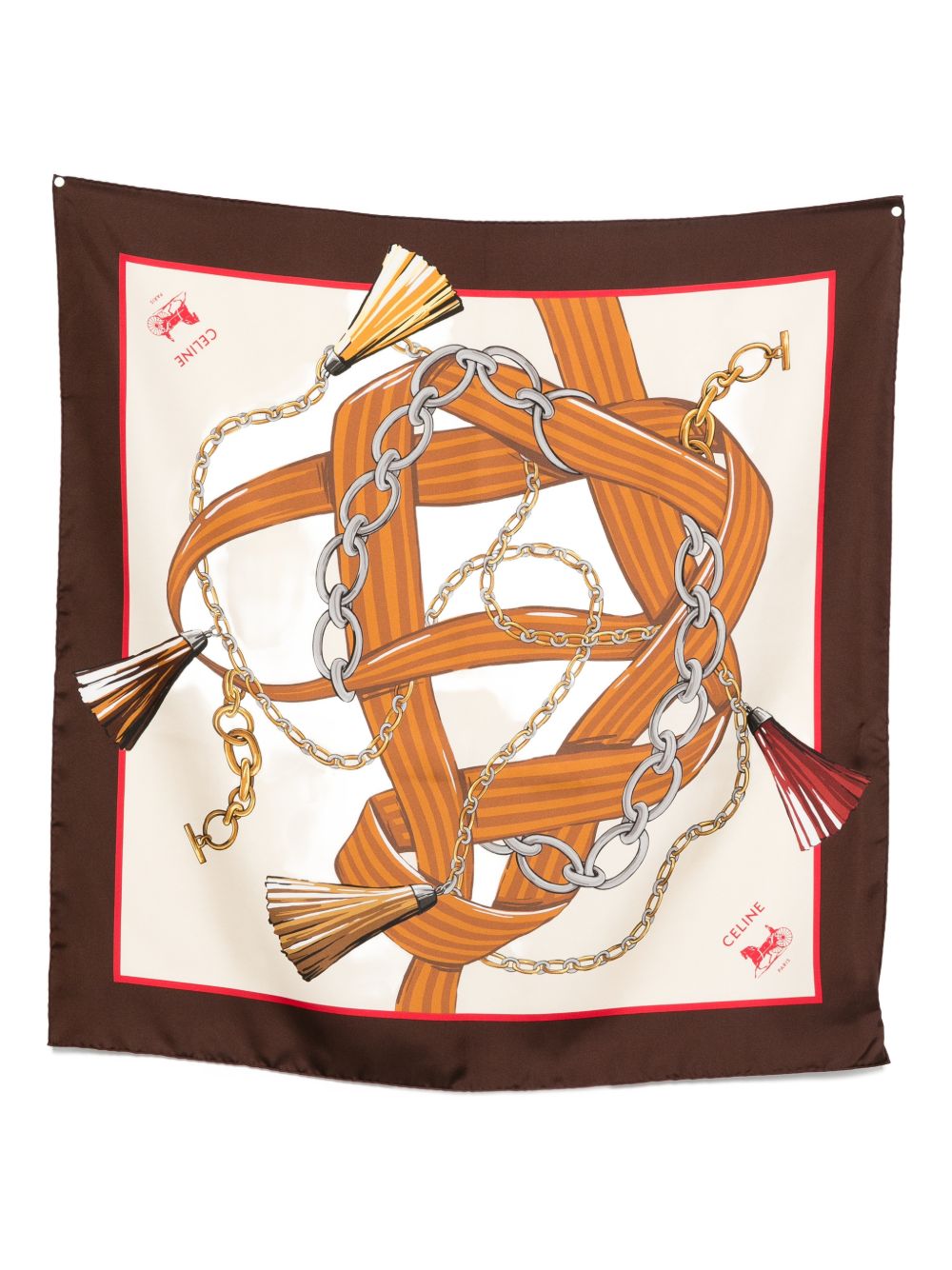 Celine Women Printed Silk Foulard CELINE