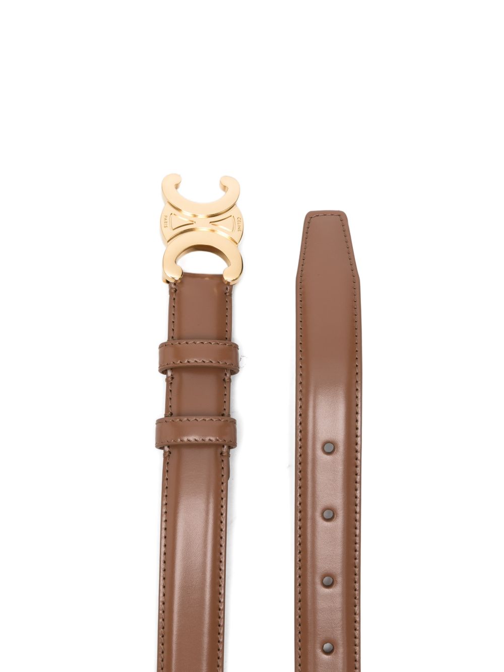 Celine Women Triomphe Leather Belt CELINE