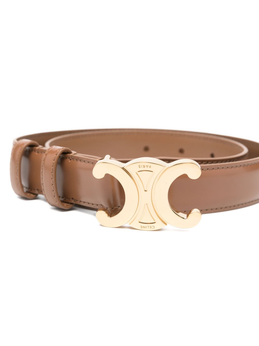 Celine Women Triomphe Leather Belt CELINE