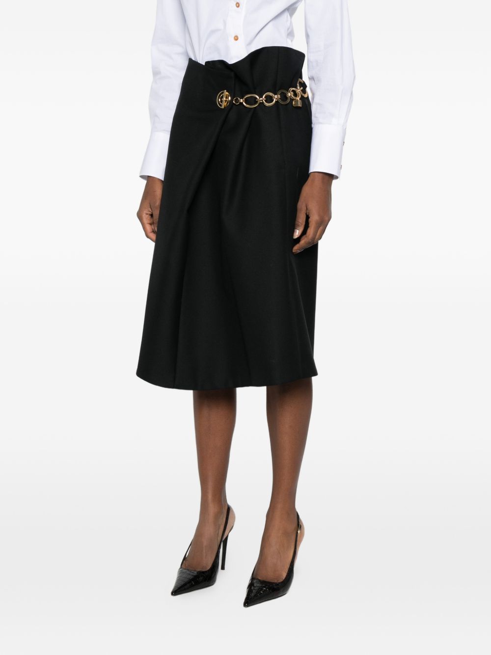 Celine Women Wool Midi Skirt CELINE
