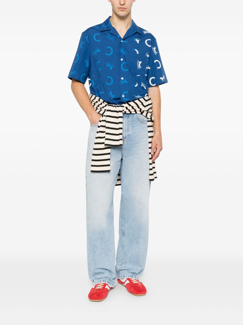 Celine Men Printed Bowling Shirt CELINE