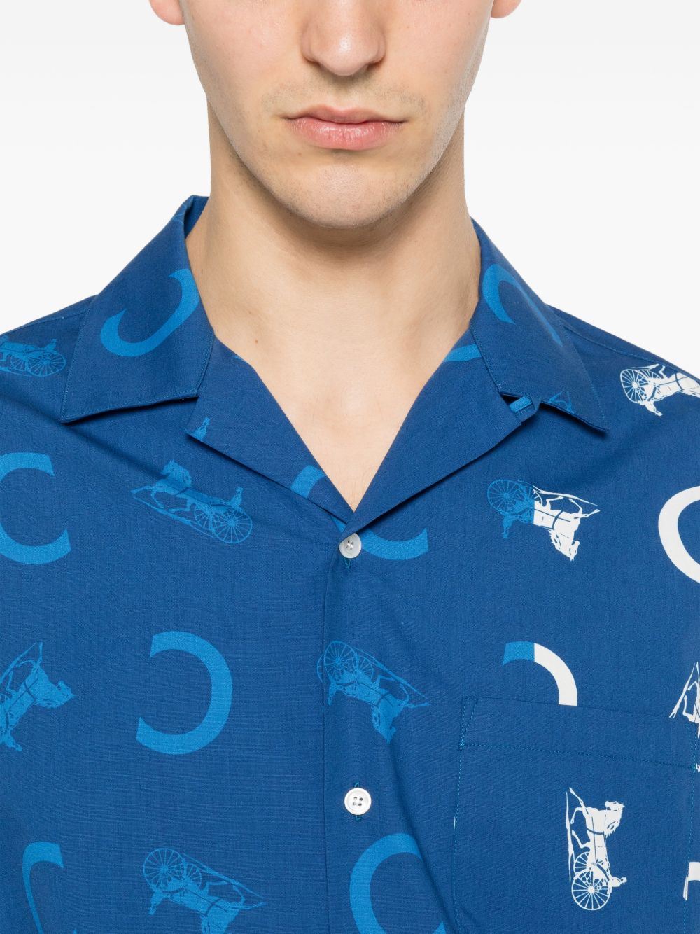 Celine Men Printed Bowling Shirt CELINE