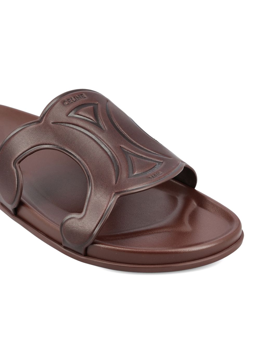 Celine Men Triomphe Leather Slides CELINE