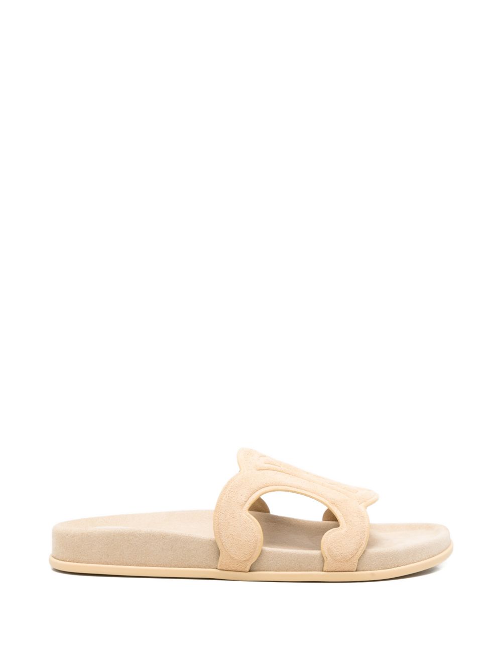 Celine Women Triomphe Suede Leather Slides CELINE