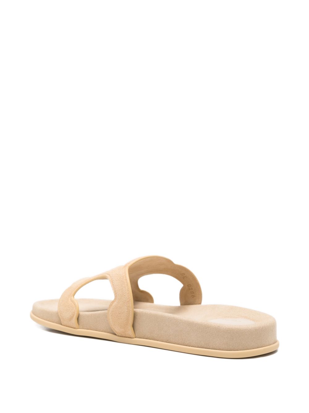 Celine Women Triomphe Suede Leather Slides CELINE