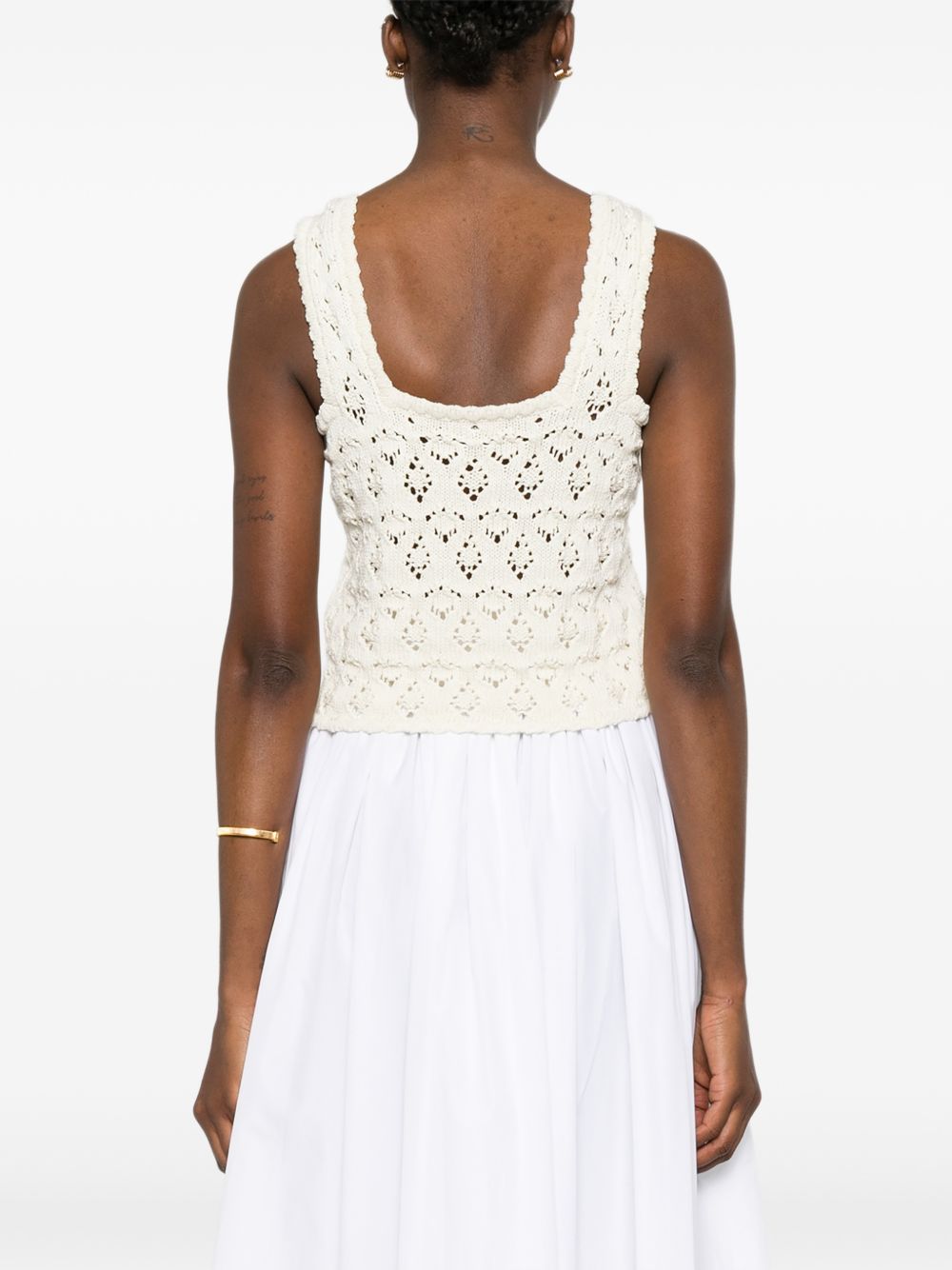 Celine Women Pointelle Cotton Top CELINE