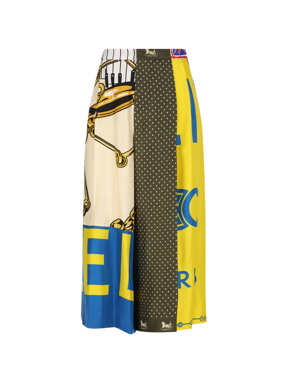 Celine Women Printed Silk Cropped Trousers CELINE
