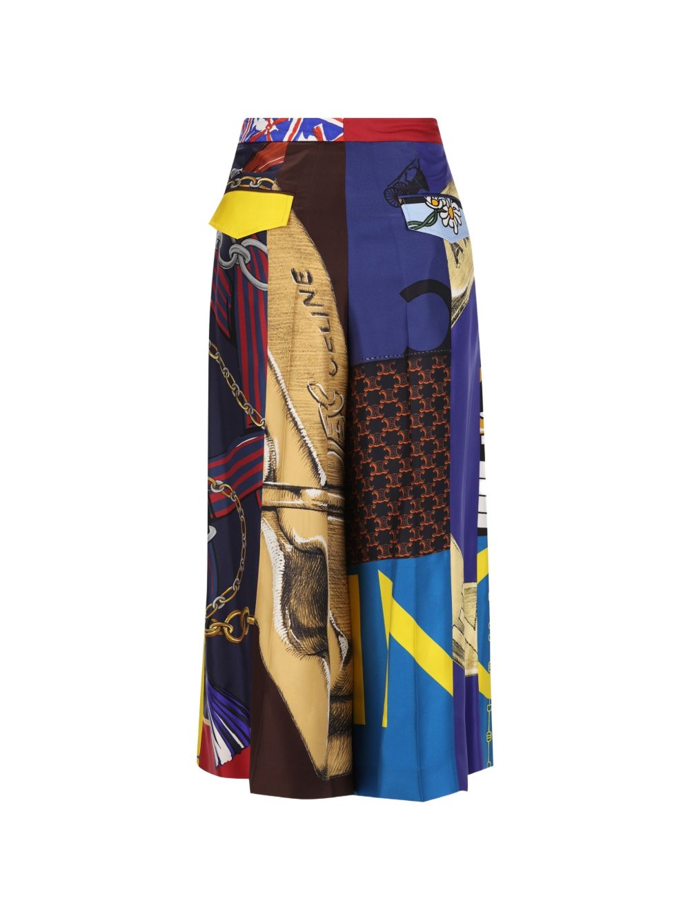 Celine Women Printed Silk Cropped Trousers CELINE