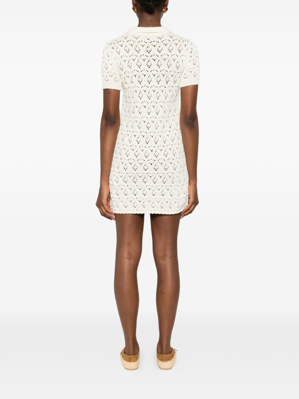 Celine Women Pointelle Cotton Polo Dress CELINE