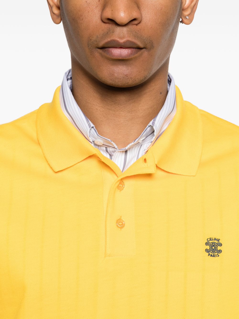 Celine Men Logo Cotton Polo Shirt CELINE