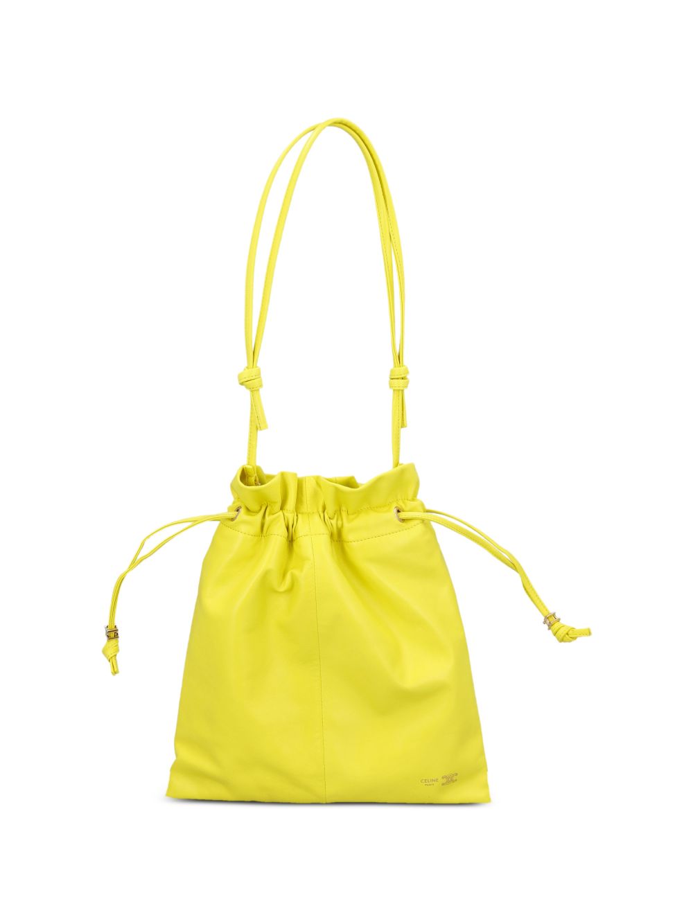 Celine Women Crystal Pouch Small Leather Bucket Bag CELINE