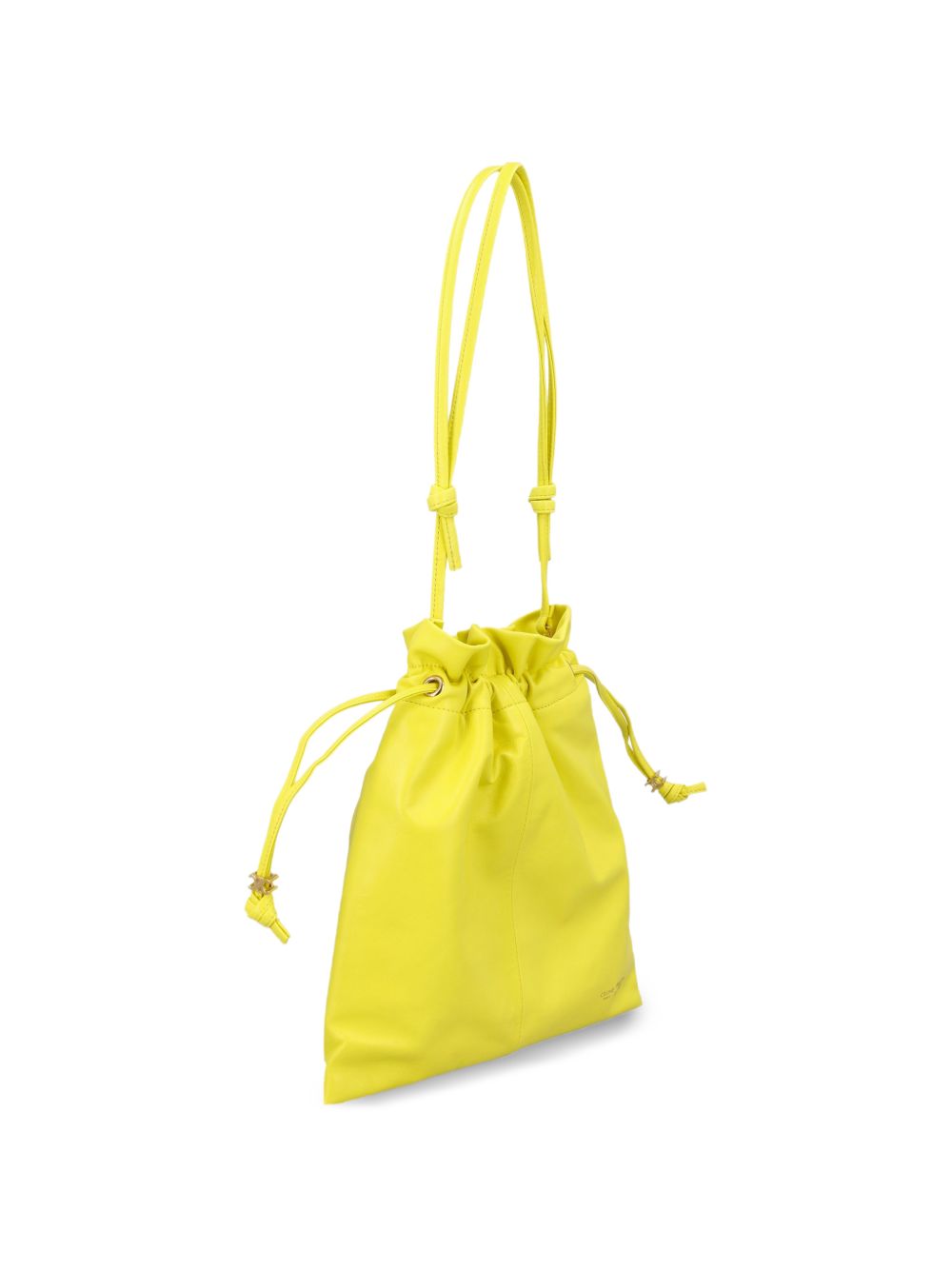 Celine Women Crystal Pouch Small Leather Bucket Bag CELINE