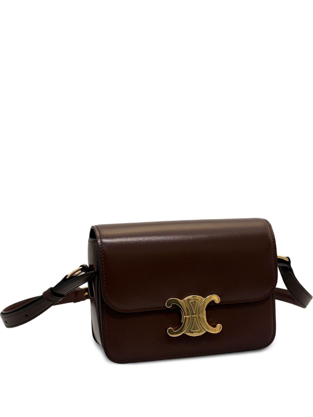 Celine Women Triomphe Teen Leather Crossbody Bag CELINE