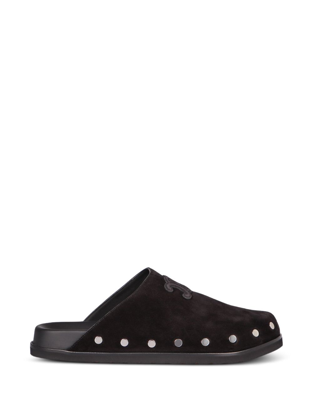 Celine Men Triomphe Suede Leather Slippers