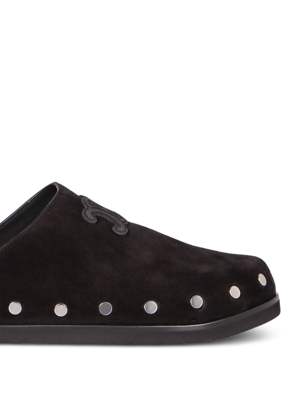 Celine Men Triomphe Suede Leather Slippers