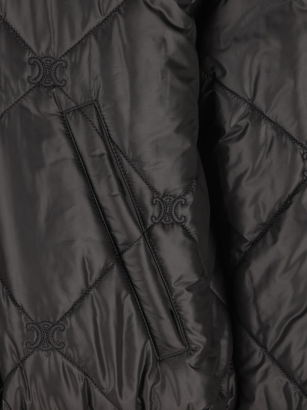 Celine Men Quilted Nylon Bomber Jacket CELINE