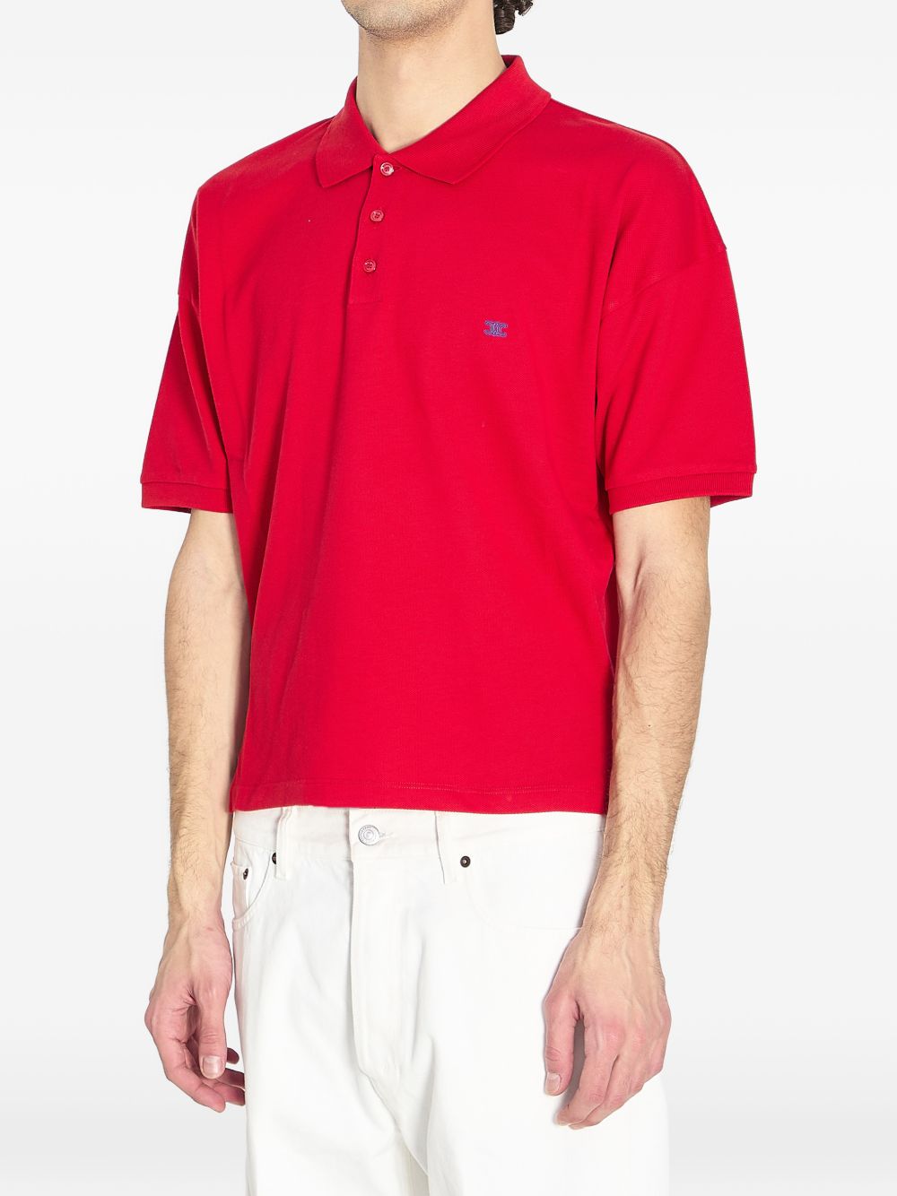 Celine Men Logo Cotton Polo Shirt CELINE