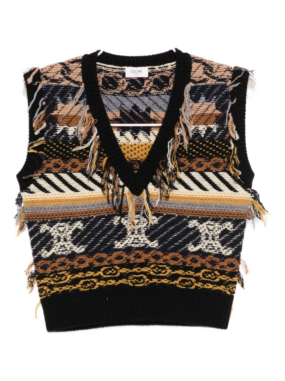 Celine Women Cashmere Jacquard Vest CELINE