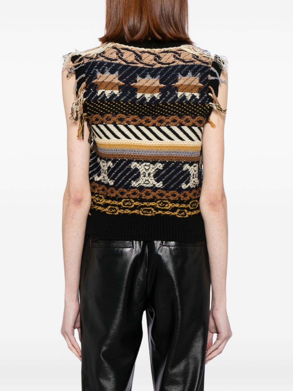 Celine Women Cashmere Jacquard Vest CELINE