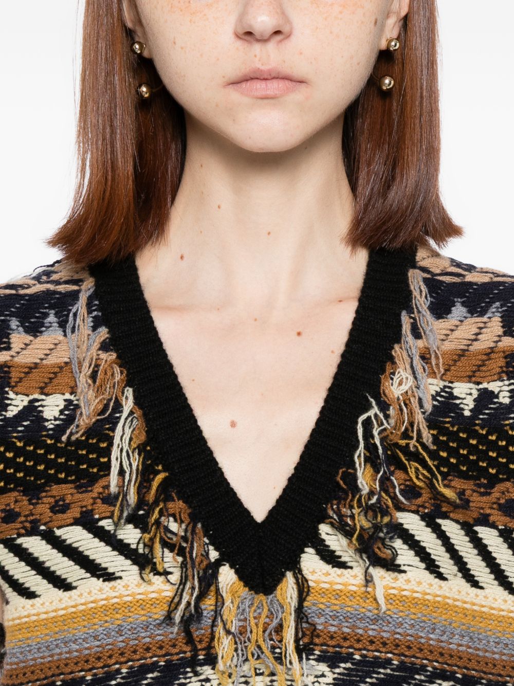 Celine Women Cashmere Jacquard Vest CELINE