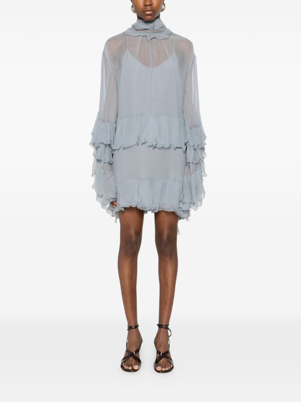 Chloé Women Silk Short Dress CHLOE