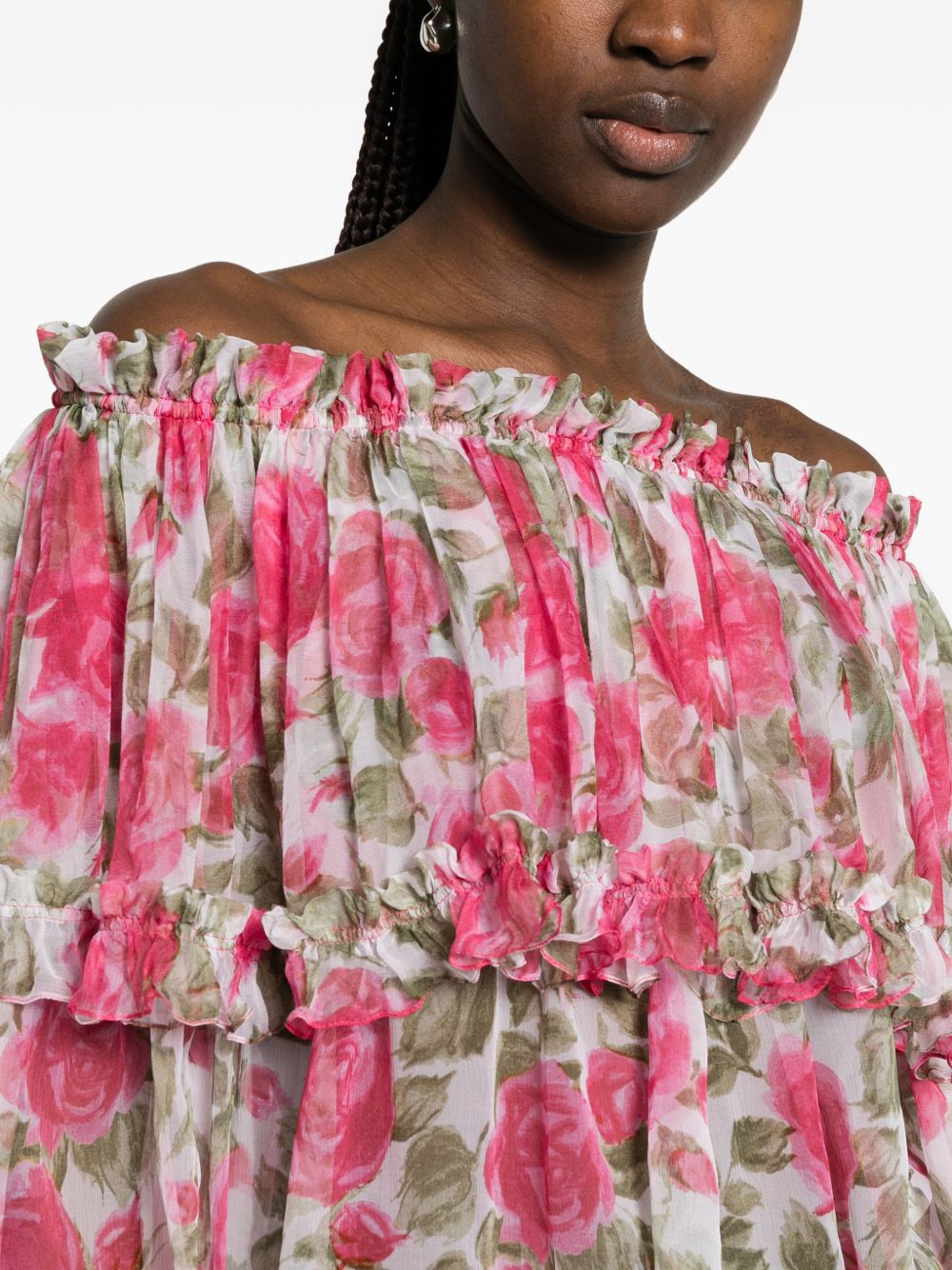 Chloé Women Printed Silk Top CHLOE