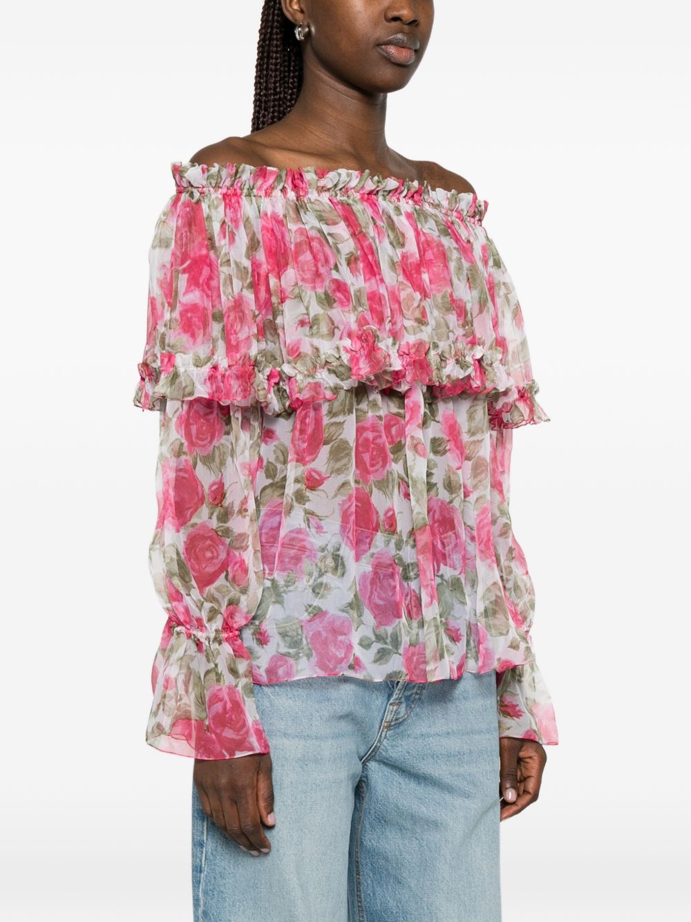 Chloé Women Printed Silk Top CHLOE