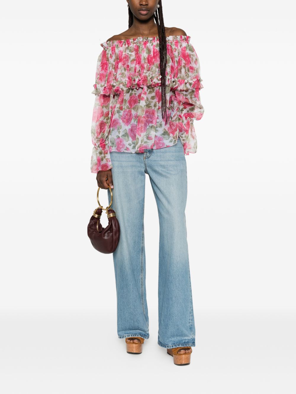Chloé Women Printed Silk Top CHLOE