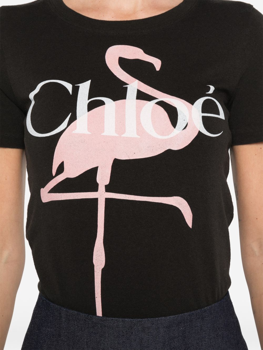 Chloé Women Printed Cotton T-Shirt CHLOE