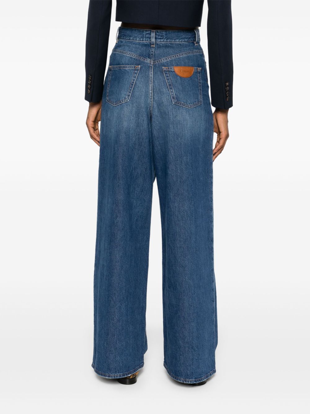 Chloé Women Cotton Wide-Leg Denim Jeans CHLOE