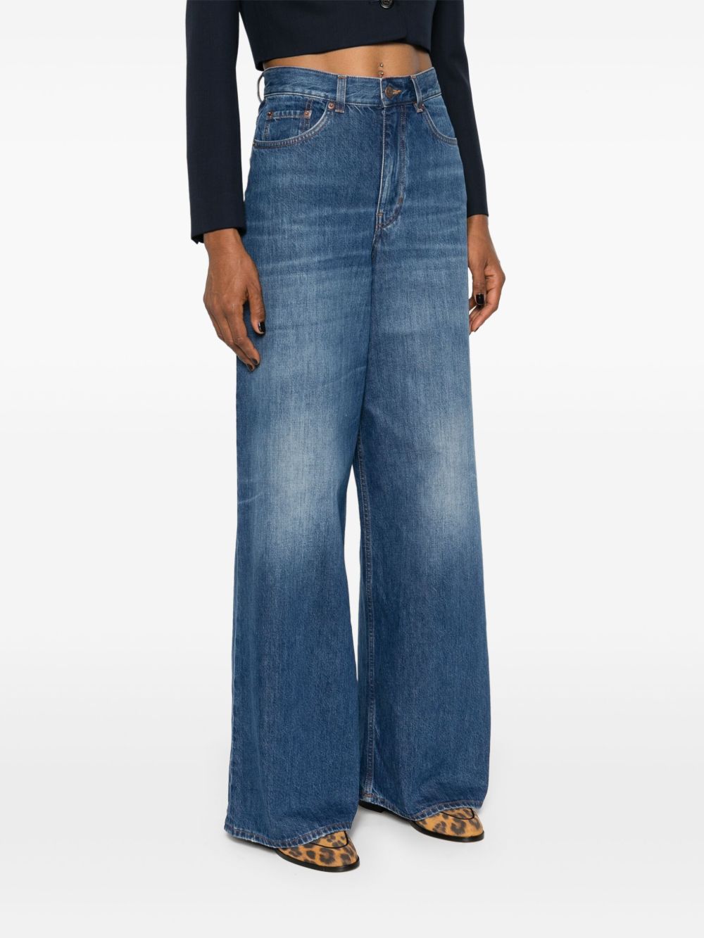 Chloé Women Cotton Wide-Leg Denim Jeans CHLOE