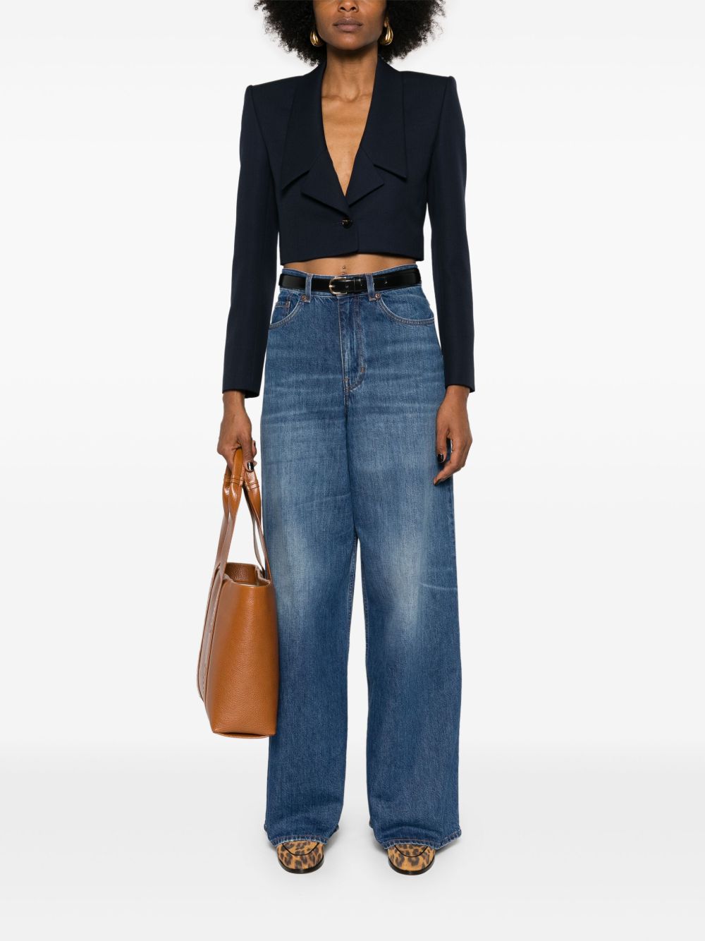 Chloé Women Cotton Wide-Leg Denim Jeans CHLOE