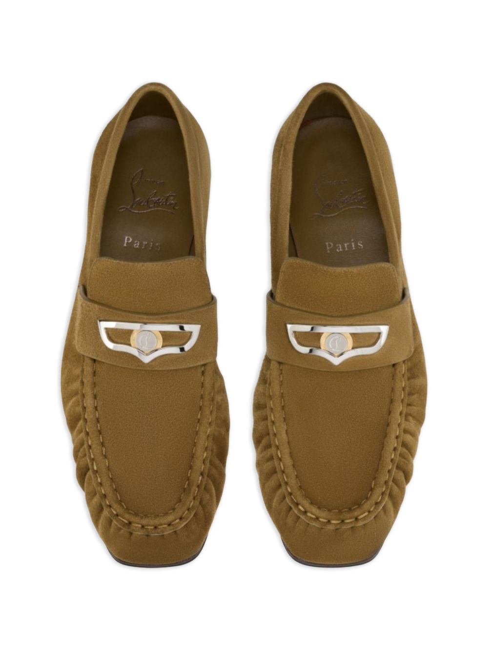 Christian Louboutin Women Suede Leather Loafers CHRISTIAN LOUBOUTIN