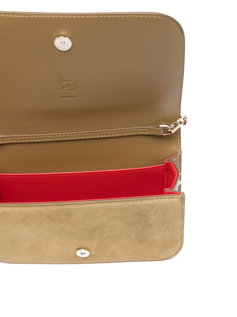 Christian Louboutin Women Paloma Suede Leather Clutch CHRISTIAN LOUBOUTIN