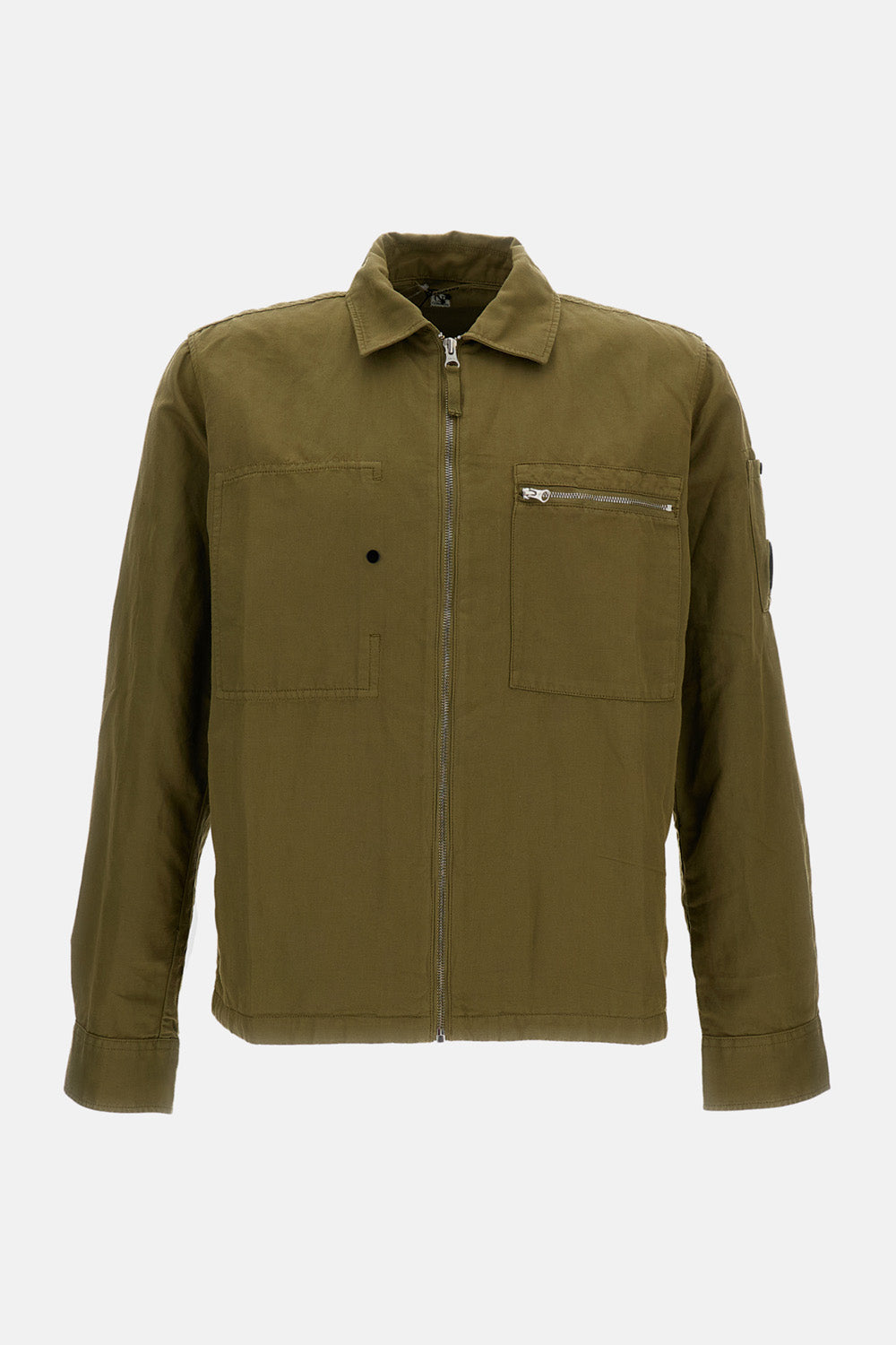 C.P. Company Men Oversized Organic Gabardine Zip-Up Shirt C.P. COMPANY