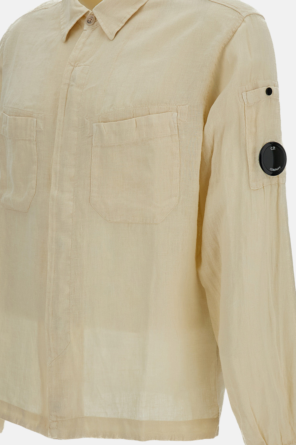 C.P. Company Men Shirts Long Sleeve In Linen C.P. COMPANY