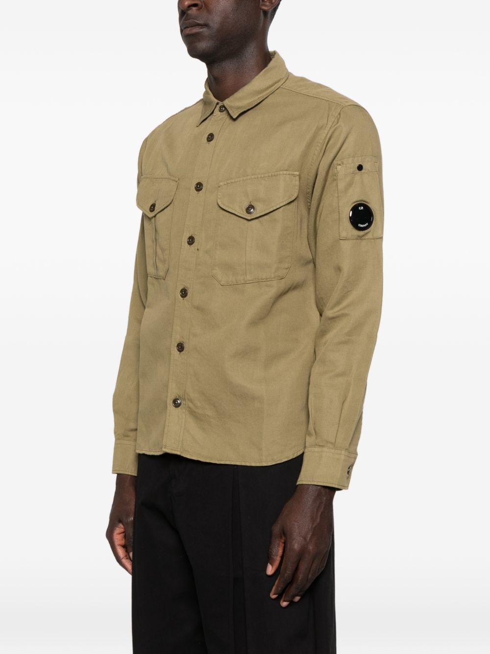 C.P. Company Men Cotton And Linen Blend Shirt