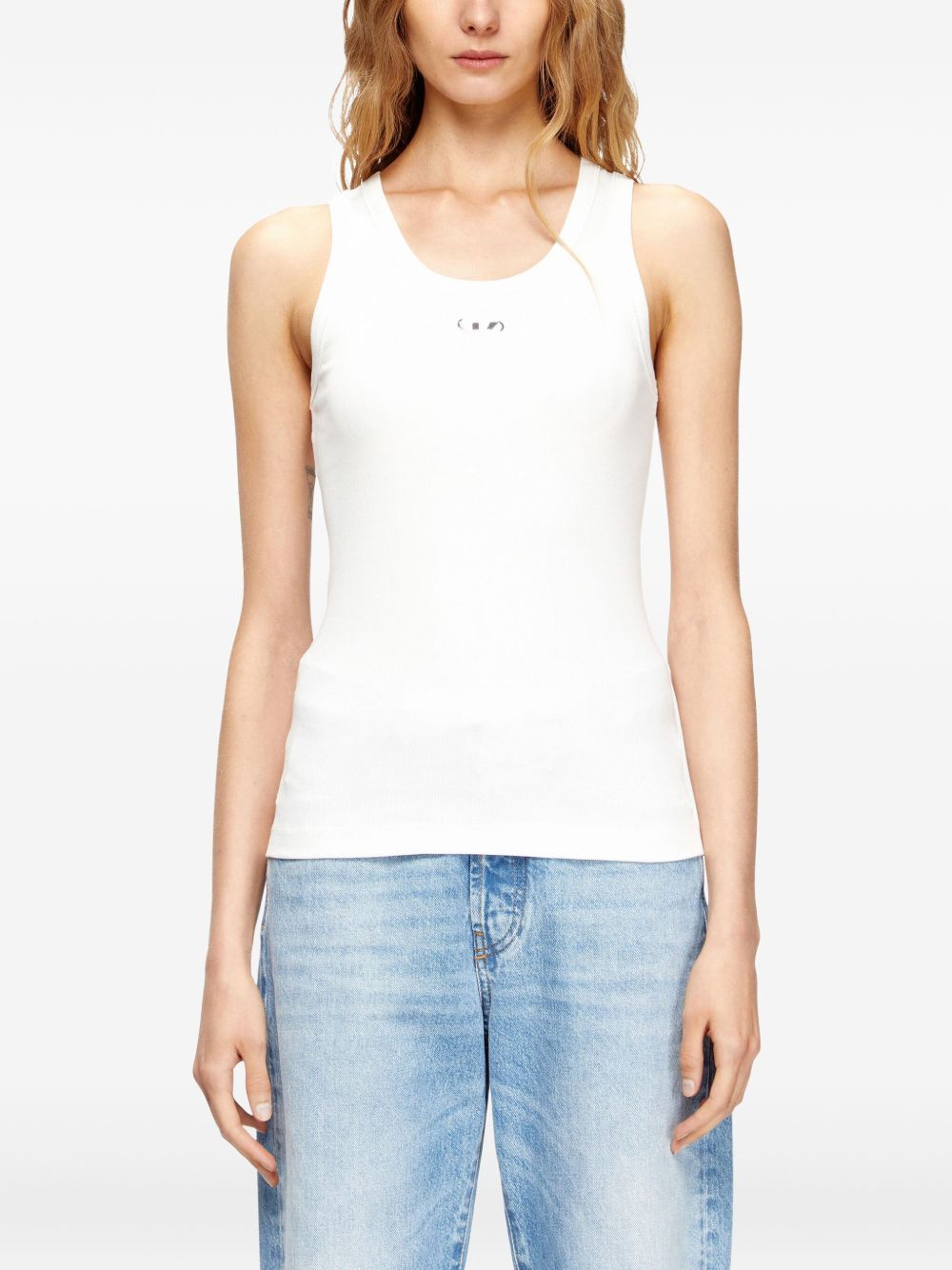 Diesel Women Logo Cotton Tank Top DIESEL