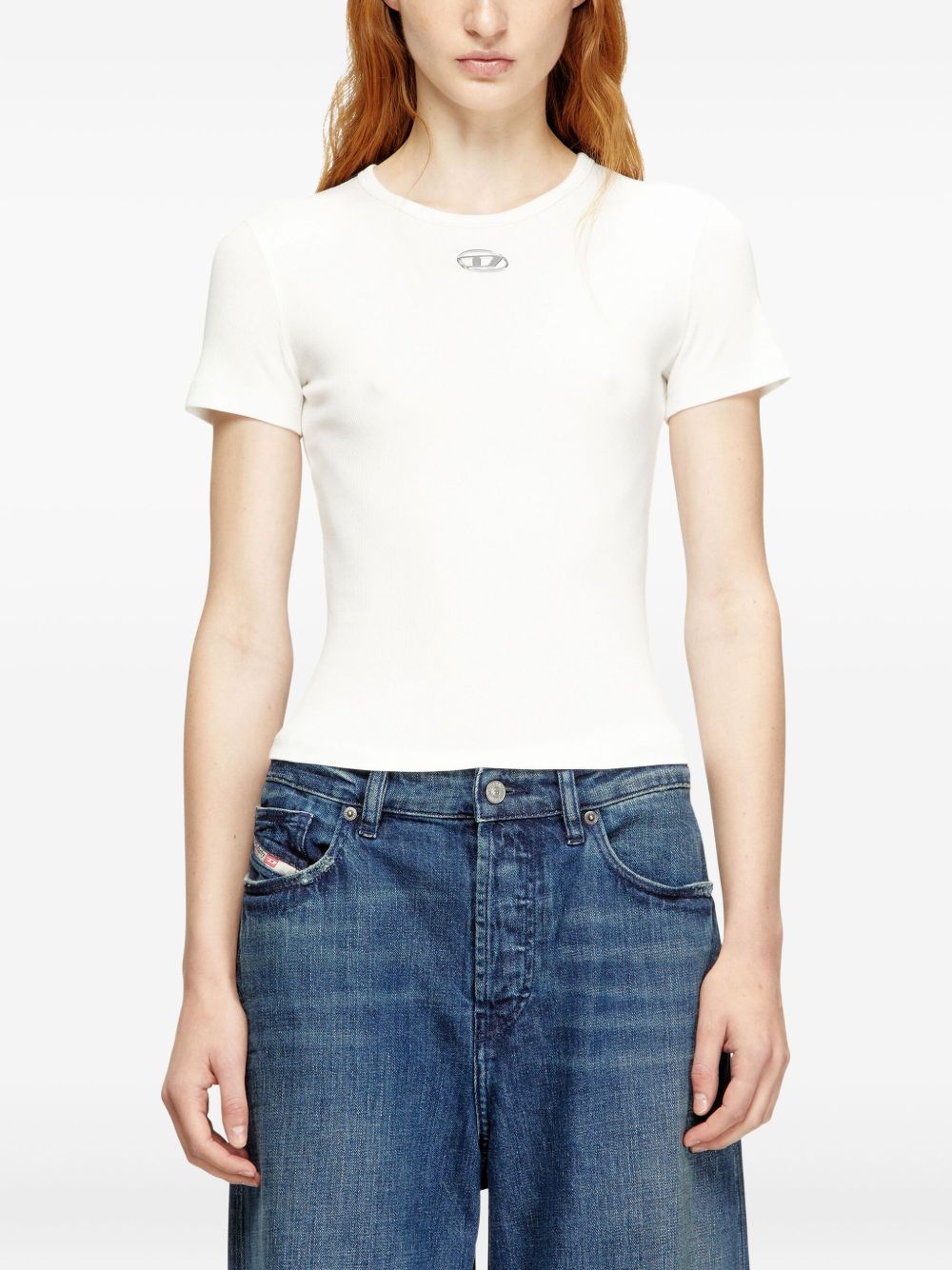 Diesel Women Logo Cotton T-Shirt DIESEL