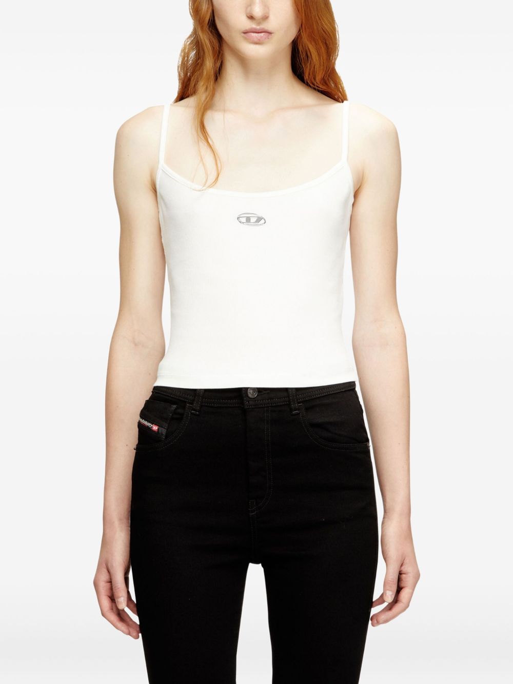 Diesel Women Logo Cotton Tank Top DIESEL