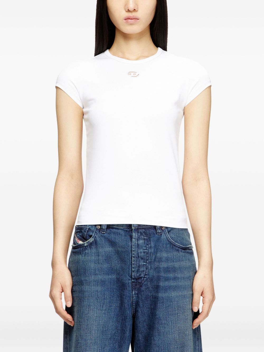 Diesel Women Logo Cotton T-Shirt DIESEL