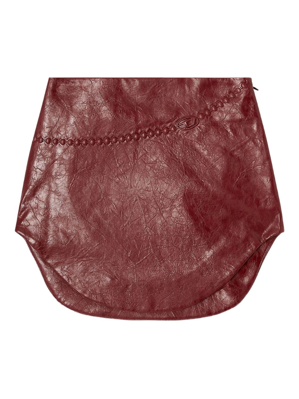 Diesel Women Faux Leather Mini Skirt DIESEL